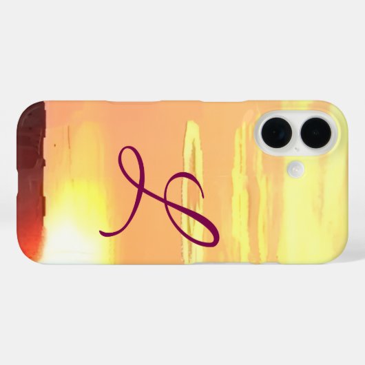 Monogrammed Sunset iPhone / iPad hoesje (Achterkant (horizontaal))