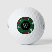 Monogrammed T-shirt Time Golf Golfballen (Voorkant)