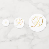 Monogrammed tafel confetti voor diner en Blanc (Voorkanten)