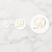 Monogrammed tafel confetti voor diner en Blanc (Achterkanten)