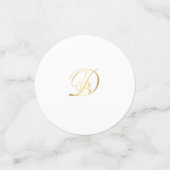Monogrammed tafel confetti voor diner en Blanc (Kleine voorkant)