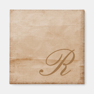 Monogrammed-tan Magneet