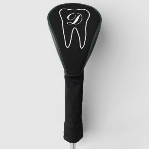Monogrammed tand golf driver cover voor tandarts