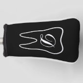 Monogrammed tandgolf putter cover voor tandarts (Voorkant)