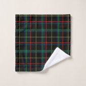 Monogrammed Tartan Plaid Bad Handdoek (Wasdoekje)