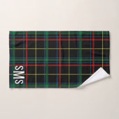 Monogrammed Tartan Plaid Bad Handdoek (Handdoek)