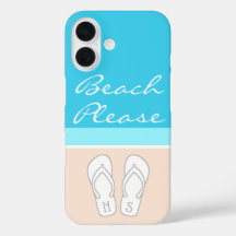 Monogrammed Teenslippers op Sand Modern Beach Plea