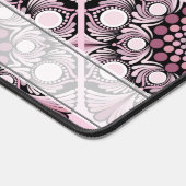 Monogrammed Tegel Dusky Roos Cherry Blossom Mandal Bureaumat (Hoek)