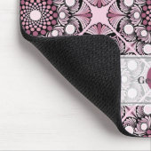 Monogrammed Tegel Dusky Roos Cherry Blossom Mandal Muismat (Hoek)