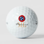 Monogrammed Tennessee Flag & Tennessee, VS Golfballen (Voorkant)
