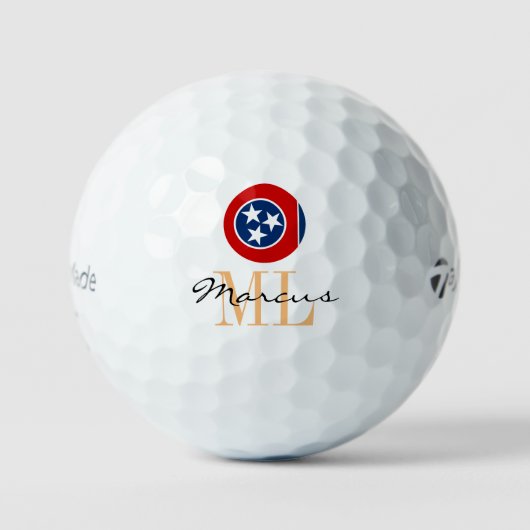 Monogrammed Tennessee Flag & Tennessee, VS Golfballen (Voorkant)