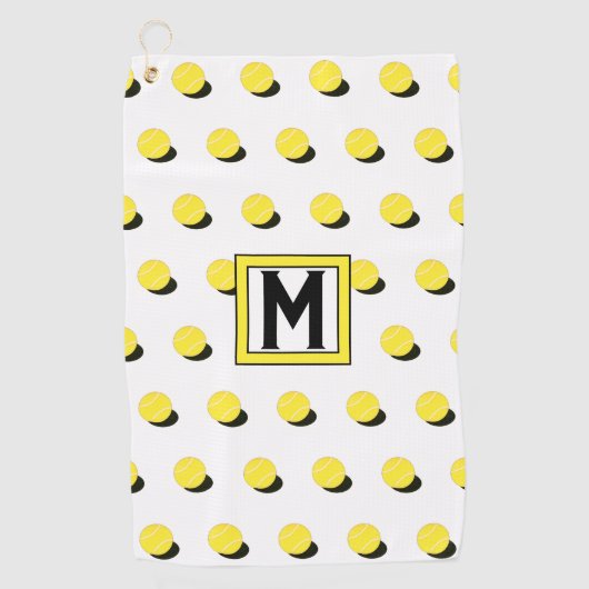 Monogrammed Tennis Gifts Golf Towel Golfhanddoek (Voorkant)