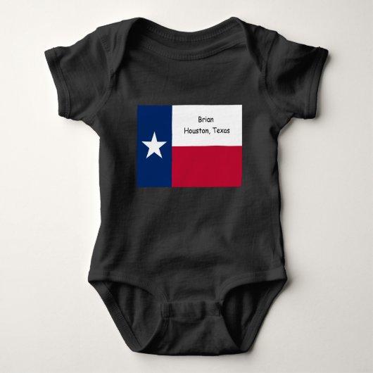 Monogrammed Texas sleeper Romper (Voorkant)