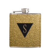 Monogrammed Textured Gold Heupfles (Voorkant)