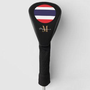 Monogrammed & Thai Flag Golfclubs Hoesjes Golfheadcover
