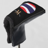 Monogrammed & Thai Flag Golfclubs Hoesjes Golfheadcover (3/4 voorkant)