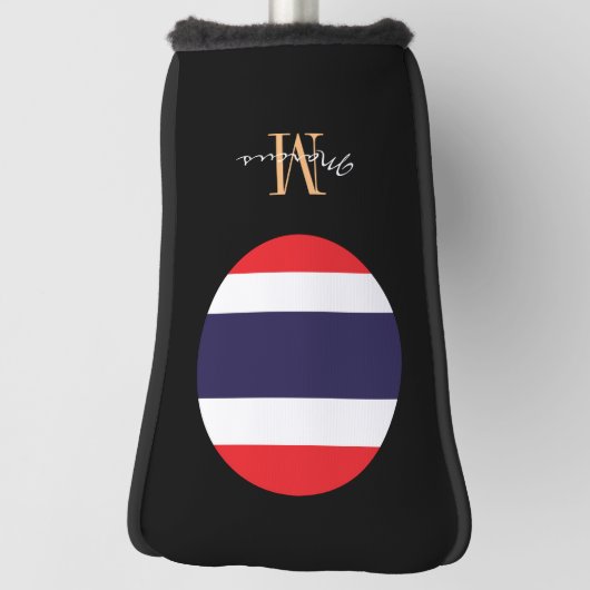 Monogrammed & Thai Flag Golfclubs Hoesjes Golfheadcover (Draai 90)
