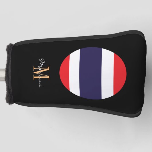 Monogrammed & Thai Flag Golfclubs Hoesjes Golfheadcover (Voorkant)