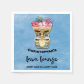 Monogrammed Tiki Bar Lava Lounge Party Servet (Voorkant)