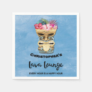 Monogrammed Tiki Bar Lava Lounge Party Servet