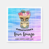 Monogrammed Tiki Bar Party Servet (Voorkant)