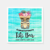 Monogrammed Tiki Bar Party servetten (Voorkant)