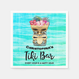 Monogrammed Tiki Bar Party servetten
