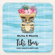 Monogrammed Tiki Bar Party Wedding Verloving