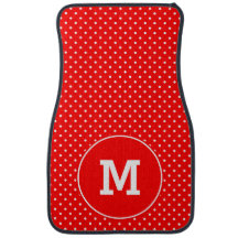 Monogrammed Tiny Red en White Polka Dots