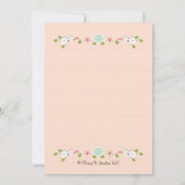 Monogrammed Tortelduifjes Bridal Shower Invitation Kaart (Achterkant)