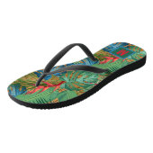 Monogrammed Tropical Floral Teenslippers (Schuin)