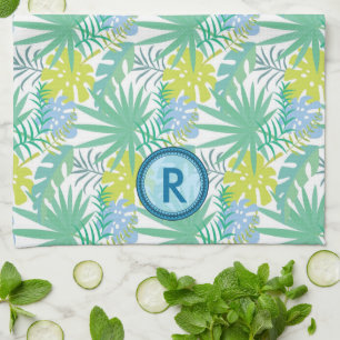 Monogrammed Tropical Hand Towel Theedoek