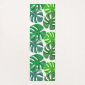 Monogrammed Tropical Leaves Pattern Yogamat (Achterkant)