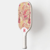 Monogrammed Tropical Paradise Pink Pickleball Paddle (Links)