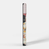 Monogrammed Tropical Retro Floral and Checkings iPhone Hoesje (Rechterkant)