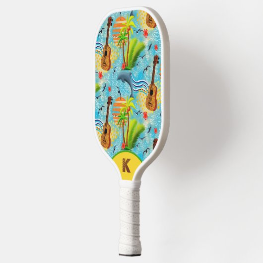 Monogrammed Tropisch paradijs helder Pickleball Paddle (Links)