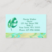 Monogrammed Tropische Monstera Leaf Green Luxury Visitekaartje (Achterkant)