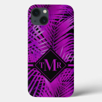 Monogrammed Tropische Paarse Palm