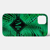 Monogrammed Tropische Palm Case-Mate iPhone Case (Achterkant (horizontaal))