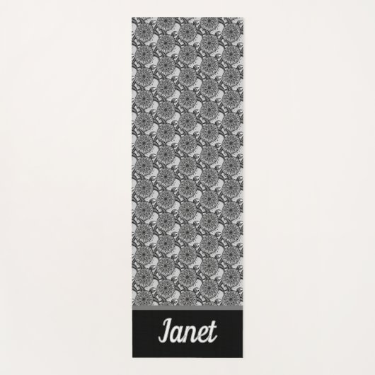 Monogrammed Turtle Mandala Yogamat (Voorkant)