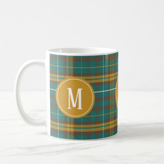 Monogrammed Twill Pset Scottish Pattern Koffiemok (Links)