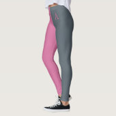 Monogrammed Two Tone Personalized Leggings (Links)