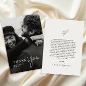 Monogrammed Typography Script Fotobruiloft Bedankkaart