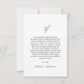 Monogrammed Typography Script Fotobruiloft Bedankkaart (Achterkant)