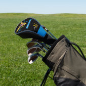 Monogrammed US Maagdeneilanden Vlag Golfclubs, BL Golfheadcover (Insitu)