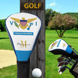 Monogrammed US Maagdeneilanden Vlag Golfclubs, Golfheadcover