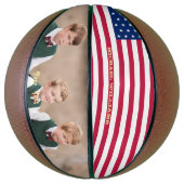 Monogrammed USA Flag Team Photo Patriotic American Basketbal (Verticaal)