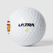 Monogrammed USA Golf & American Flag / Golden Golfballen (Logo)