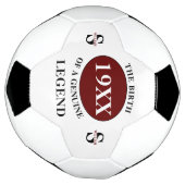 Monogrammed vader Birthday Legend voeg jaarnaam to Voetbal (Gedraaid)