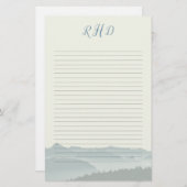 Monogrammed van gebergte briefpapier (Voorkant / Achterkant)